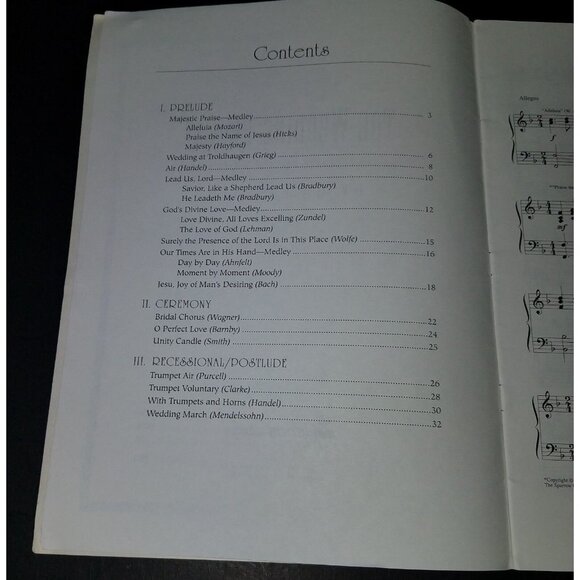 Wedding Pianist Complete Christian Wedding Gail Smith Moderate Sheet Music 1993 - Picture 4 of 5